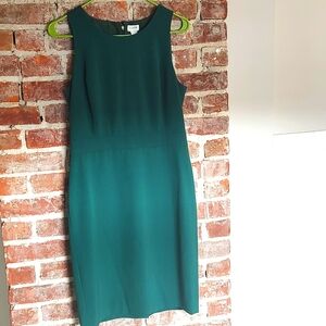 NWT JCrew Factory emerald green sheath dress w/ lining